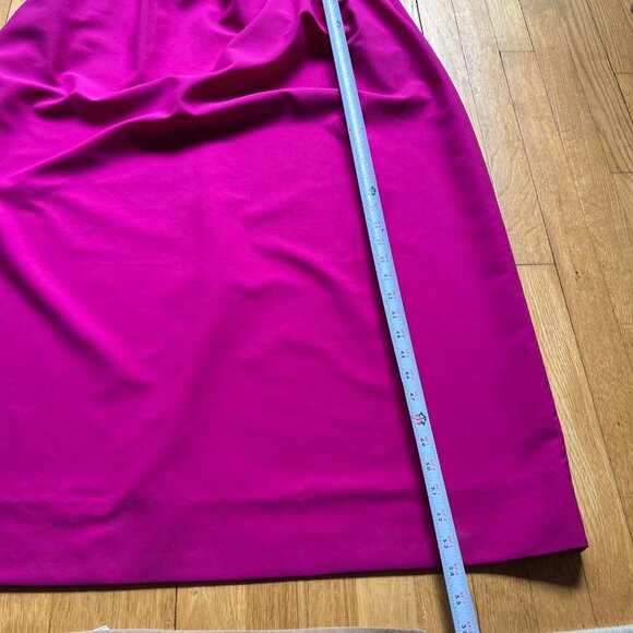 Jill Jill Stuart Size 8 Fuchsia Dayglo Deep V-Neck Bridesmaid Gown Dress NWT - Picture 3 of 16